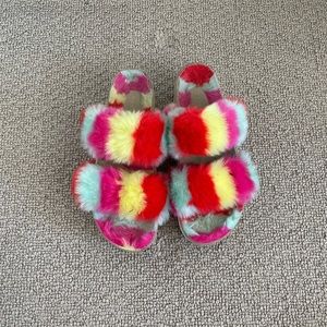 MADDEN GIRL Steve Madden Furbeee Platform Slippers women’s size 7